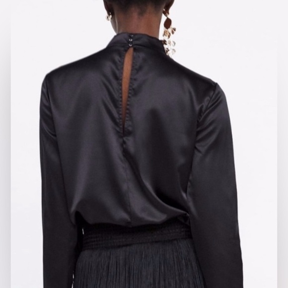 Black Fringe Long Sleeve Top - Picture 2 of 8